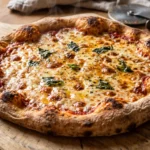 Homemade crispy-crust pizza