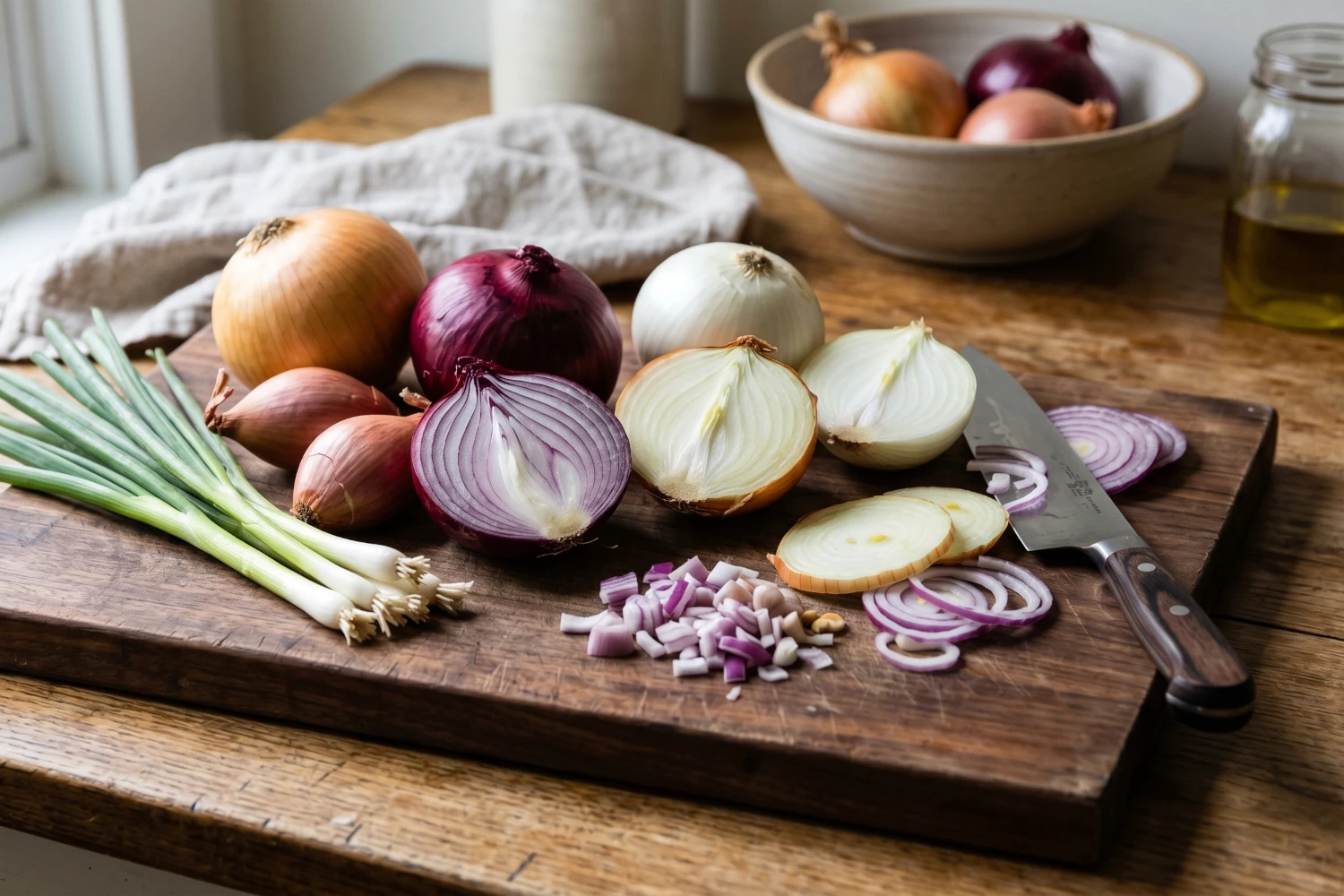 Different types of onions