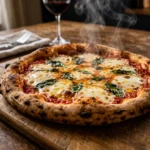 Pizza resting after baking